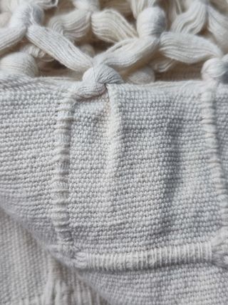 Gran COLCHA / PLAID Boho Algodón Crudo (260x220)