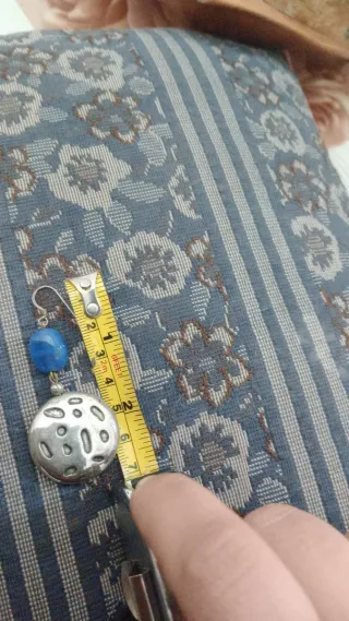 Orecchini Argento 925 Pietra Dura Blu