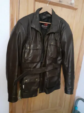 Chaqueta Cuero Motero Bikers Gear XXL