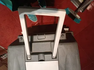 Transportín perro grande gris y blanco