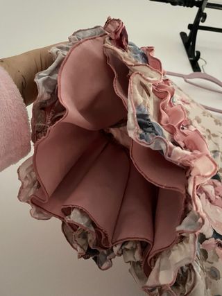 Vestido Flamenco Largo Estampado Floral