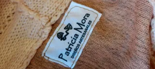 Poncho Patricia Mora Boho Chic Beige/Rosa