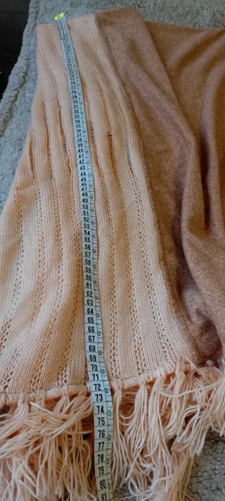 Poncho Patricia Mora Boho Chic Beige/Rosa