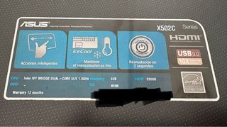 Portátil Asus Negro