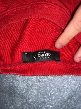 Sudadera George V Paris Roja Diamantes Mangas