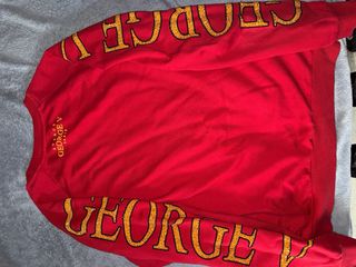 Sudadera George V Paris Roja Diamantes Mangas