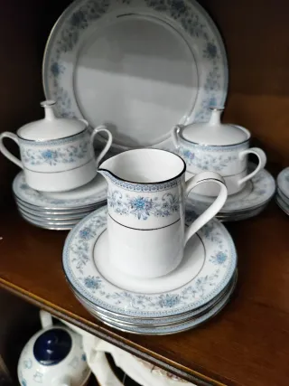 Juego de café/té porcelana floral