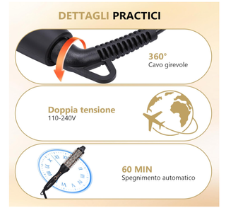 Spazzola Termica AraSylen 38mm Ioni