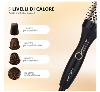 Spazzola Termica AraSylen 38mm Ioni