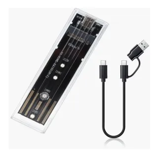 Adaptador M.2 NVMe a USB-C Transparente