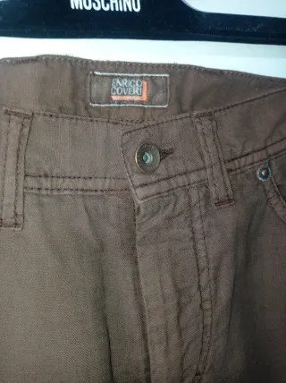 Pantaloni jeans uomo Enrico Coveri marrone taglia