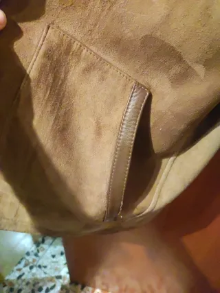 Chaquetón de ante marrón