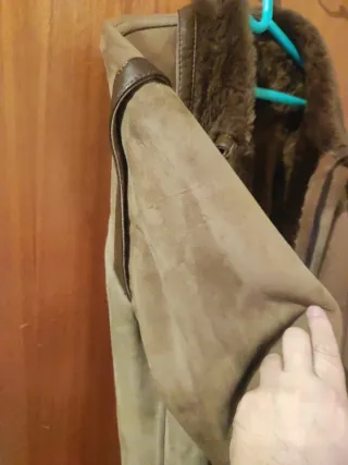 Chaquetón de ante marrón