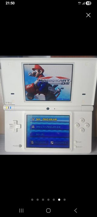 Nintendo DS Bianca /con giochi/custodia/caricatore