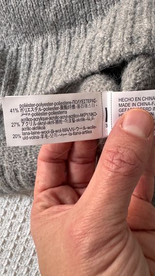 Jersey lana/alpaca gris Zara