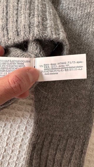 Jersey lana/alpaca gris Zara