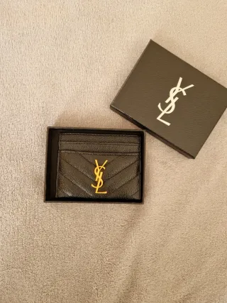 Portacarte YSL Nero e Oro