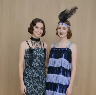 Disfraz cabaret Años 20 Morado y Negro