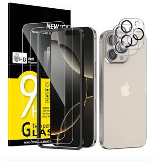 2Cristales Templados +Protector Cámara iPhone16PRO