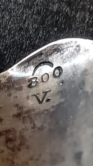 Servilletero antiguo plata 800 monograma