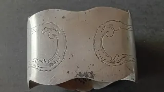 Servilletero antiguo plata 800 monograma