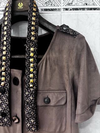 Vestido Custo Antelina Beige Talla M