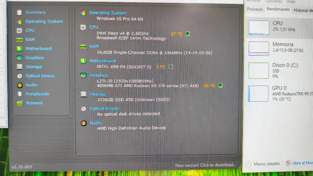 PC Gaming con luces RGB