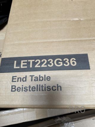 Tavolo ausiliario rotondo Vasagle in truciolato e acciaio grigio palomba