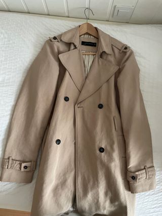 Gabardina Zara Mujer Talla XL Beige
