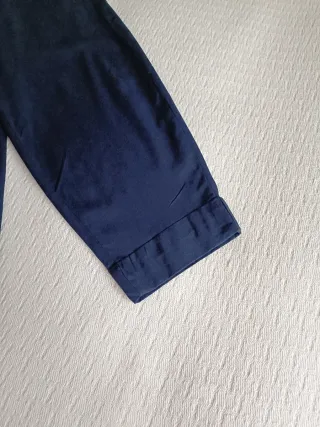 Pantalón ancho mujer azul