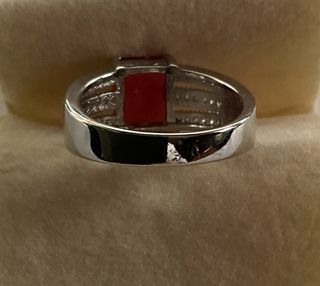 Anello donna con rubino sintetico