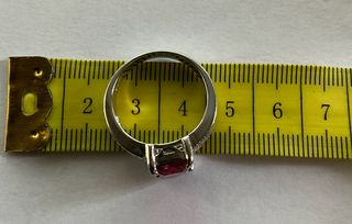 Anello donna con rubino sintetico