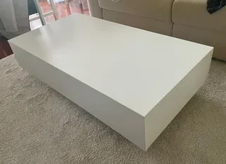 Mesa de centro madera blanca salón