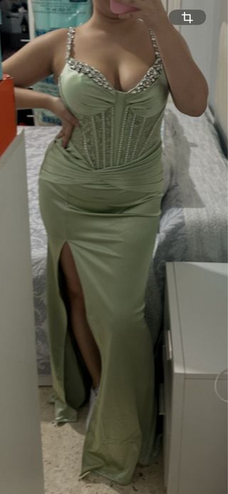 Vestido verde boda gitana