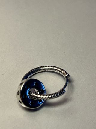 Pendientes Aro Piedra Morada Estrellas. Plata.NUEV