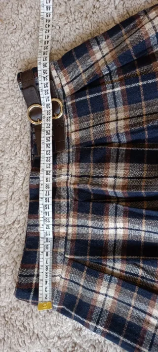 Minigonna a Pieghe Motivi Tartan