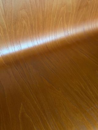 Banco madera patas acero inoxidable con aire