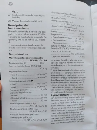 Taladro Perforador Parkside con Accesorios