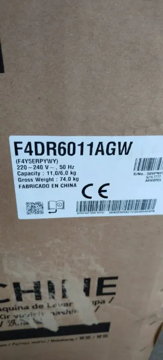 Lavadora LG F4DR6011AGW