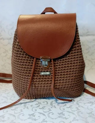 Zaino fatto a mano marrone