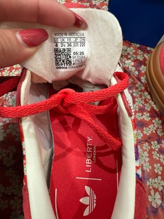 Adidas Gazelle Bold x Liberty London Tamanho 36