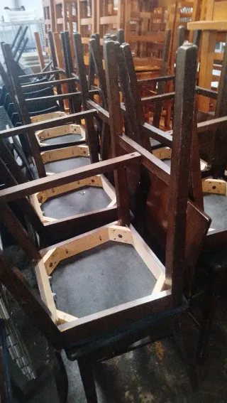 Taburetes de Barra Cafetería Madera