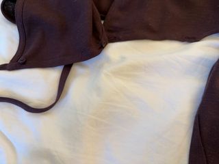 Blusa crop Zara cruzada púrpura/marrón