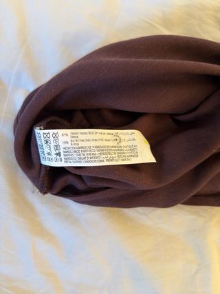 Blusa crop Zara cruzada púrpura/marrón