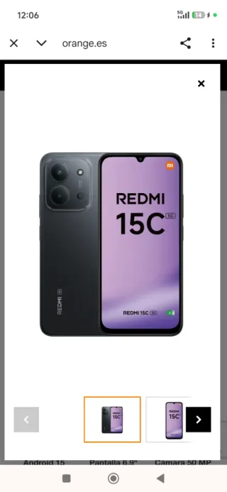 Xiaomi Redmi 15C 5G Nero