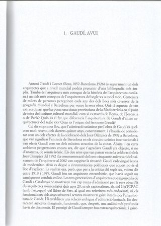 GAUDI, ENTRE L'ARQUITECTURA CRISTIANA I L'ART CONT