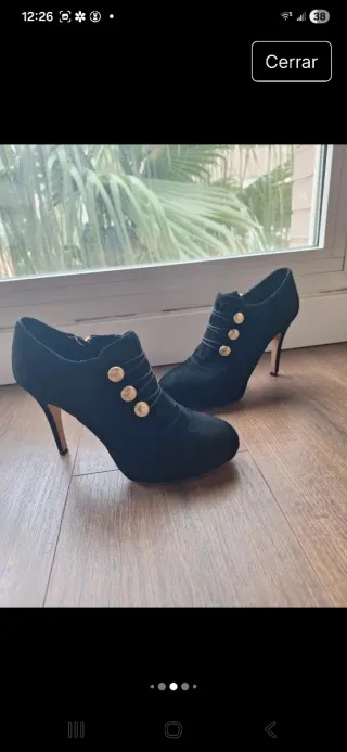 Botines Vince Camuto ante negro tacón