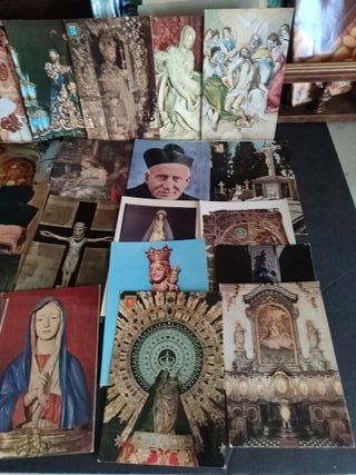 Lote Postales Antiguas Religiosas