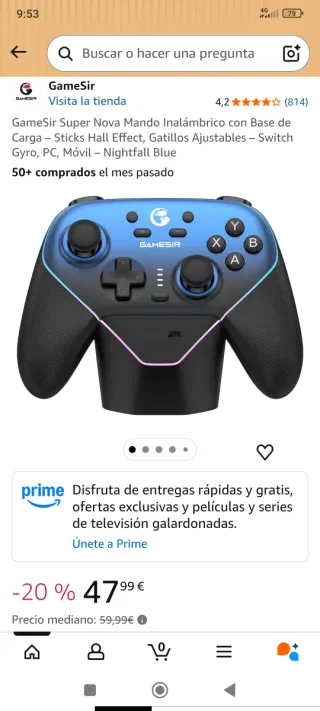 Mando GameSir Super Nova Switch 1/2 PC y Movil