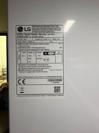 Nevera LG 341L Inox No Frost